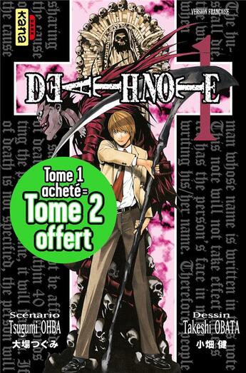 Couverture du livre « Death note : coffret Tomes 1 et 2 » de Takeshi Obata et Tsugumi Ohba aux éditions Kana