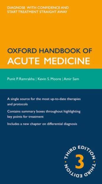 Couverture du livre « Oxford handbook of acute medicine » de Sam Amir aux éditions Editions Racine