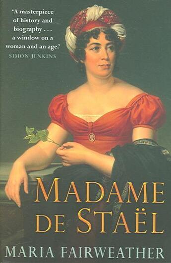 Couverture du livre « MADAME DE STAEL » de Maria Fairweather aux éditions Interart