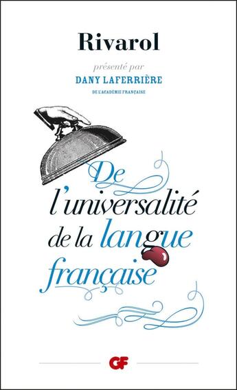 Couverture du livre « De l'universalité de la langue française » de Rivarol aux éditions Flammarion