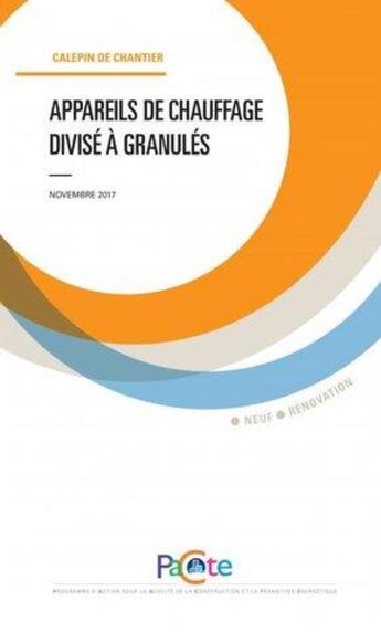 Couverture du livre « Appareils de chauffage divisé à granulés » de  aux éditions Sebtp