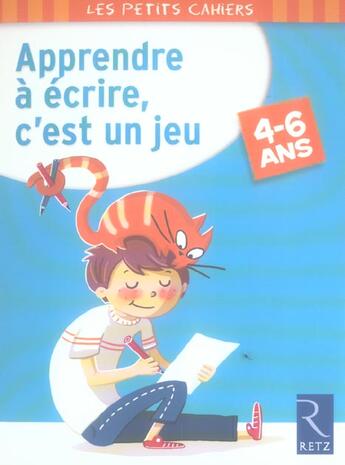 Couverture du livre « Apprendre à écrire, c'est un jeu ; 4/6 ans » de Guirao-Jullien M. aux éditions Retz