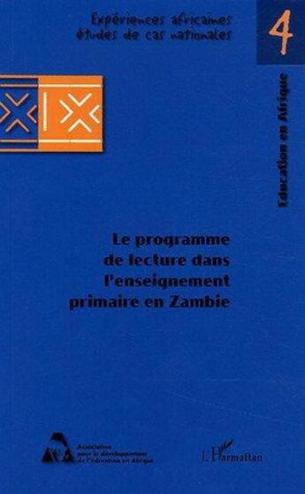 Couverture du livre « Le programme de lecture dans l'enseignement primaire en zamb » de K. Francis Sampa aux éditions L'harmattan