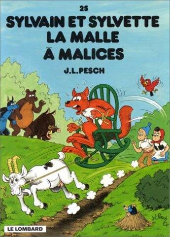 Couverture du livre « Sylvain et Sylvette T.25 ; la malle à malices » de Jean-Louis Pesch aux éditions Lombard