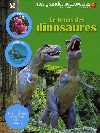 Couverture du livre « Au temps des dinosaures » de Collectifs Jeunesse aux éditions Gallimard-jeunesse