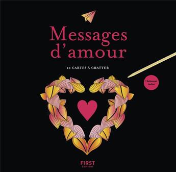 Couverture du livre « Cartes a gratter - messages d'amour » de Lisa Magano aux éditions First