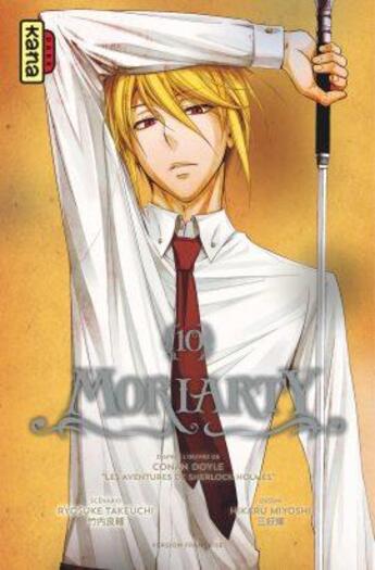 Couverture du livre « Moriarty Tome 10 » de Ryosuke Takeuchi et Hikaru Miyoshi aux éditions Kana