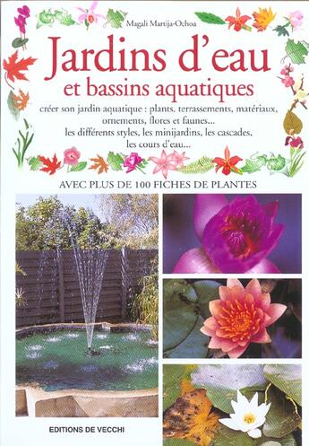 Couverture du livre « Jardins d'eau et bassins aquatiques » de Magali Martija-Ochoa aux éditions De Vecchi