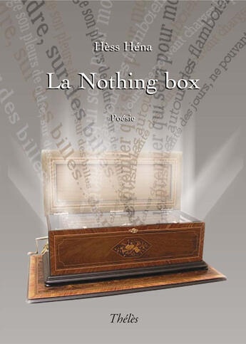 Couverture du livre « La nothing box » de Hess Hena aux éditions Theles