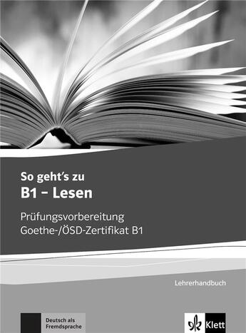 Couverture du livre « So geht's zu : allemand ; B1 ; lessen ; guide pédagogique » de  aux éditions La Maison Des Langues