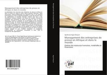 Couverture du livre « Management des entreprises de presse en afrique et dans le monde » de Ngati Mvouen A. aux éditions Presses Academiques Francophones