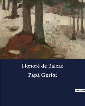 Couverture du livre « Papa Goriot » de Honoré De Balzac aux éditions Culturea