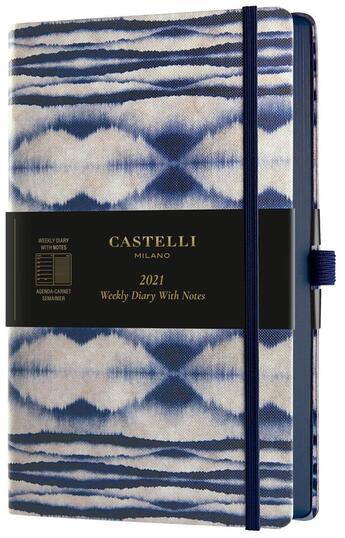 Couverture du livre « Agenda semainier grand format shibori mist » de Castelli aux éditions Castelli Milano