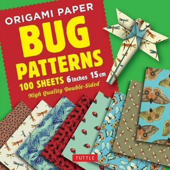 Couverture du livre « Origami paper bug patterns 6*6 » de  aux éditions Tuttle