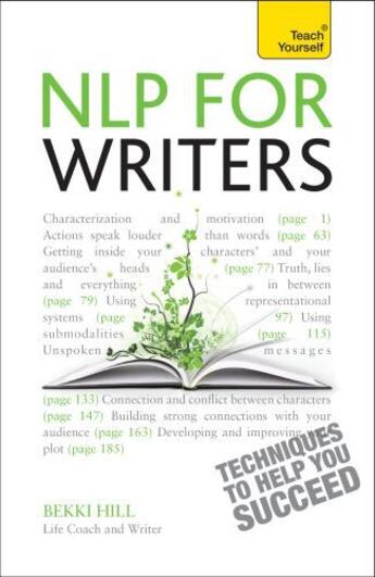 Couverture du livre « NLP For Writers: Teach Yourself » de Hill Bekki aux éditions Hodder And Stoughton Digital