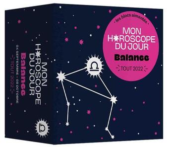 Couverture du livre « Mon horoscope du jour ; balance ; tout 2022 » de Fabienne Tanti aux éditions Papier Cadeau