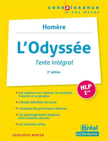 Couverture du livre « L'odyssée d'Homère (2e édition) » de Genevieve Winter aux éditions Breal