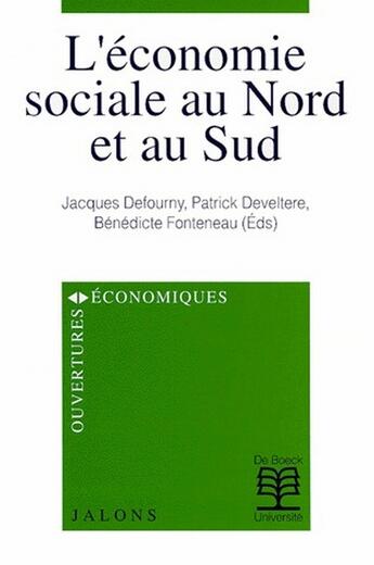 Couverture du livre « Economie sociale au nord et au sud » de Defourny aux éditions De Boeck