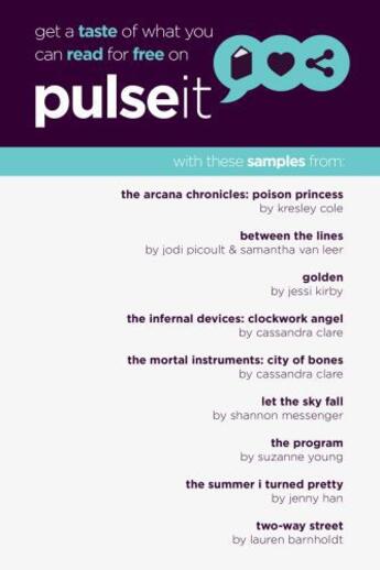 Couverture du livre « Get a Taste of Pulseit! » de Kresley Cole aux éditions Simon Pulse