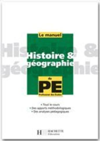 Couverture du livre « La manuel d'histoire et géographie du pédagogue » de Bonnet aux éditions Hachette Education