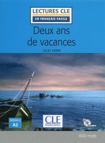 Couverture du livre « Deux ans de vacances lecture niveau a2 + cd 2ed » de  aux éditions Cle International