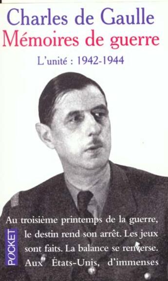 Couverture du livre « Memoires De Guerre T.2 Unite 1942-1944 » de Charles De Gaulle aux éditions Pocket