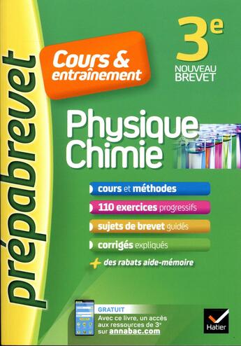 Couverture du livre « Physique-chimie 3e - prepabrevet cours & entrainement » de Joel Carrasco aux éditions Hatier