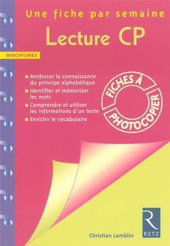 Couverture du livre « Lecture cp » de Christian Lamblin aux éditions Retz