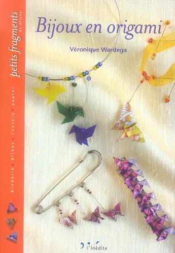 Couverture du livre « Bijoux en origami » de Wardega V aux éditions L'inedite