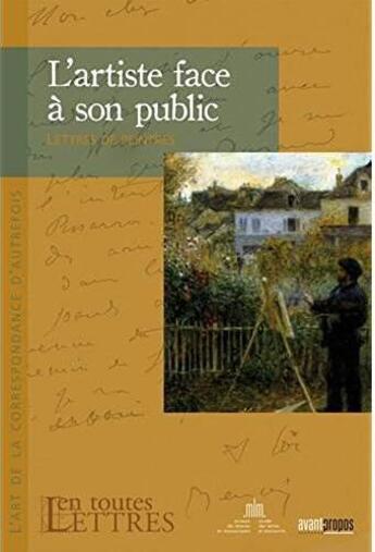 Couverture du livre « L'artiste face à son public » de Jean-Christophe Hubert aux éditions Avant-propos