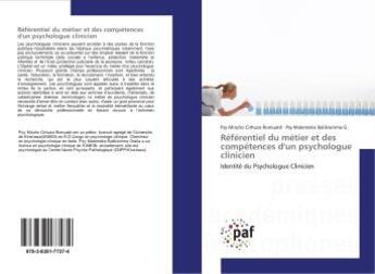 Couverture du livre « Référentiel du métier et des compétences d'un psychologue clinicien » de Psy Miruho Cirhuza Romuald aux éditions Presses Academiques Francophones