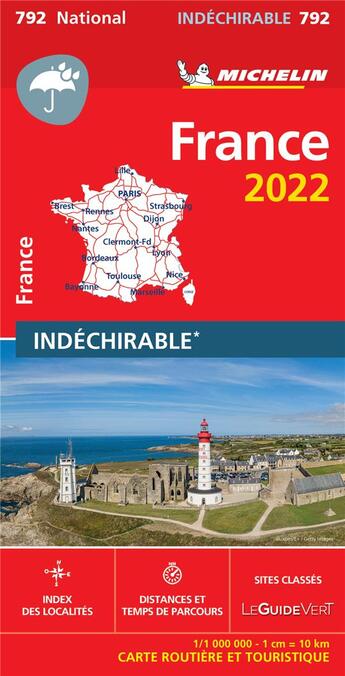 Couverture du livre « France 2022 - indechirable » de Collectif Michelin aux éditions Michelin