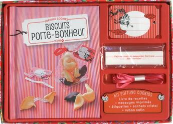 Couverture du livre « Biscuits porte-bonheur ; coffret » de Coralie Moutat aux éditions Solar