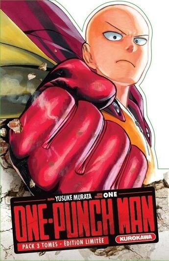 Couverture du livre « One-Punch Man : coffret Tomes 1 à 3 » de Yusuke Murata et One aux éditions Kurokawa