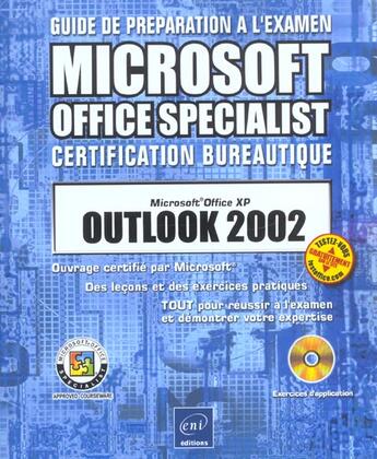 Couverture du livre « Microsoft office specialist ; certification bureautique » de  aux éditions Eni