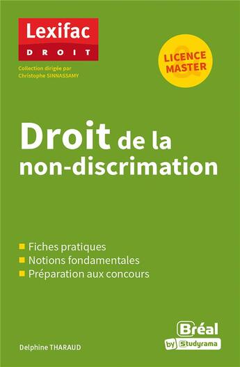 Couverture du livre « Droit de la non-discrimination » de Delphine Tharaud aux éditions Breal