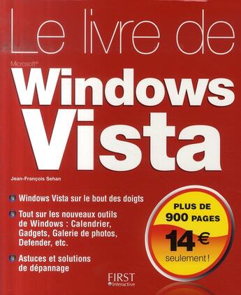 Couverture du livre « Le livre de windows vista » de Jean-Francois Sehan aux éditions First Interactive