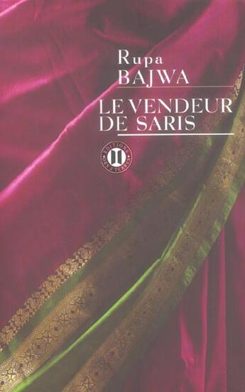 Couverture du livre « Le vendeur de saris » de Bajwa-R aux éditions Des Deux Terres