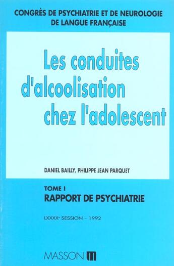 Couverture du livre « Congres de psychiatrie 90e session t.1 » de Ongres De Psychiatrie aux éditions Elsevier-masson