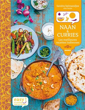 Couverture du livre « Naans & curries » de Sandra Salmandjee aux éditions Mango