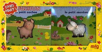 Couverture du livre « 2 livres pouët Tome 1 : Bouchon le petit cochon ; P'tite boucle le petit mouton » de Anael Dena aux éditions Mfg Education