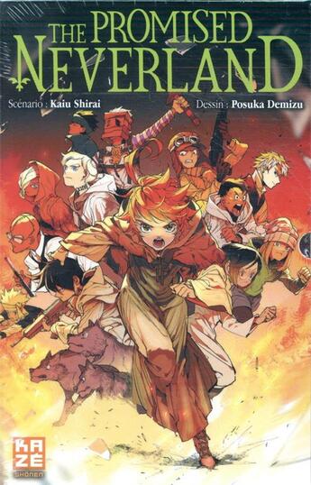 Couverture du livre « The promised Neverland : coffret vol.2 : t.16 et gag manga » de Posuka Demizu et Kaiu Shirai aux éditions Crunchyroll