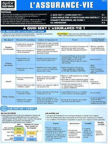 Couverture du livre « L'assurance-vie ; à quoi ça sert l'assurance-vie? » de Bernard Le Court aux éditions Matiere A Savoir