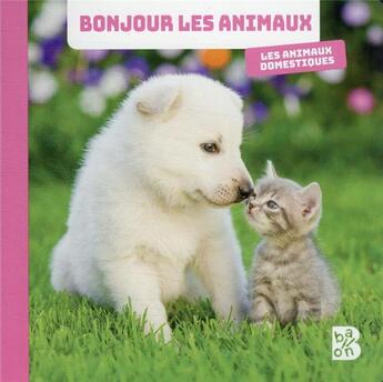 Couverture du livre « Bonjour les animaux ! ; les animaux domestiques » de  aux éditions Le Ballon