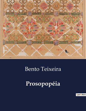 Couverture du livre « Prosopopéia » de Bento Teixeira aux éditions Culturea