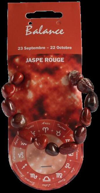 Couverture du livre « Bracelet zodiac - balance - jaspe rouge » de  aux éditions Dg-exodif