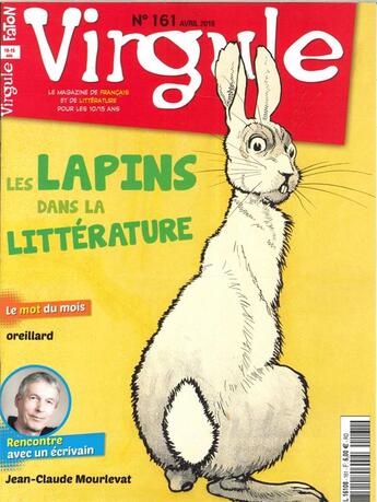 Couverture du livre « Virgule n 161 le lapin dans la litterature - avril 2018 » de  aux éditions Virgule