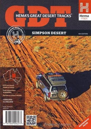 Couverture du livre « **simpson desert waterproof north t.south aus.queensland » de  aux éditions Hema