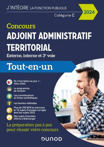 Couverture du livre « Concours adjoint administratif territorial - 2024 - tout-en-un - externe, interne, 3e voie » de Meyer/Lepage-Laurens aux éditions Dunod