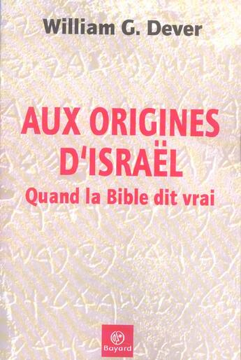 Couverture du livre « Aux origines d'israel » de  aux éditions Bayard
